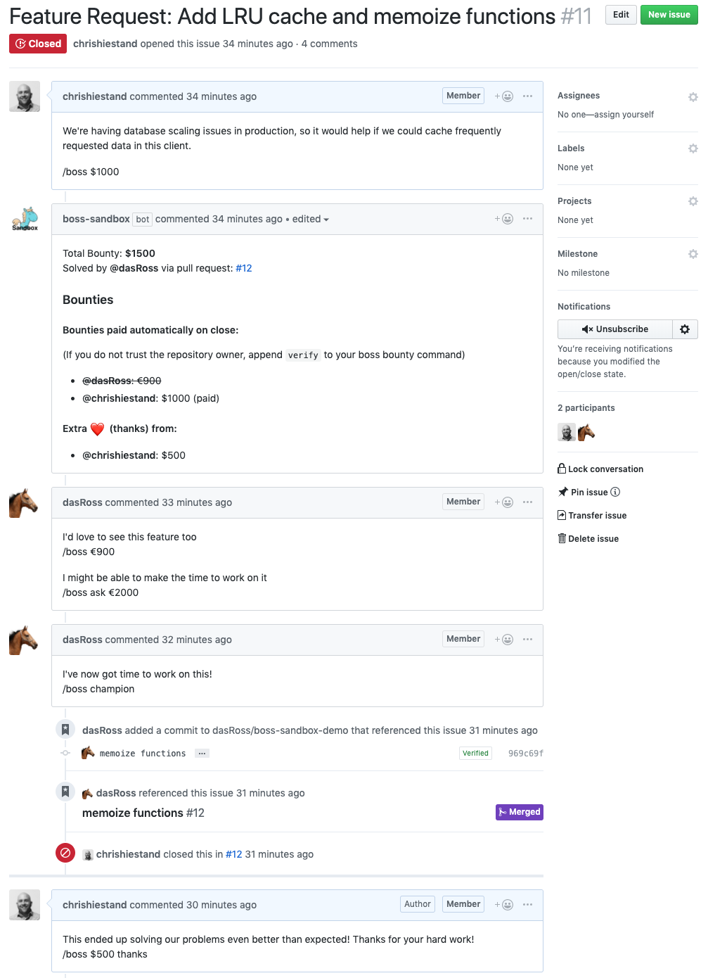 boss issue screenshot